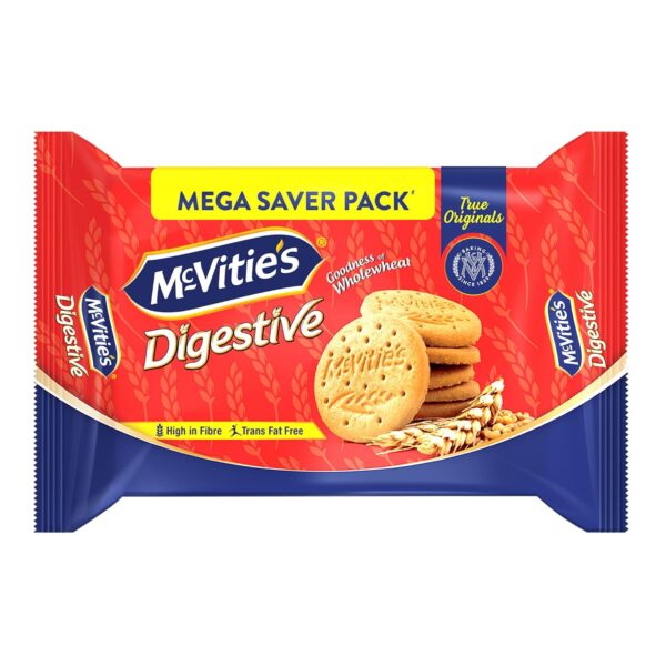 McVities Digestive High Fibre biscuits with Goodness of Wholewheat, 1kg Super Saver Family Pack