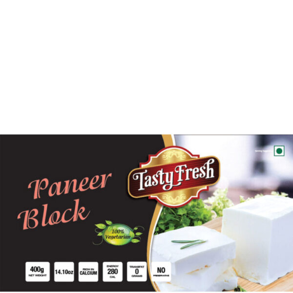 tasty fresh paneer block 400gms