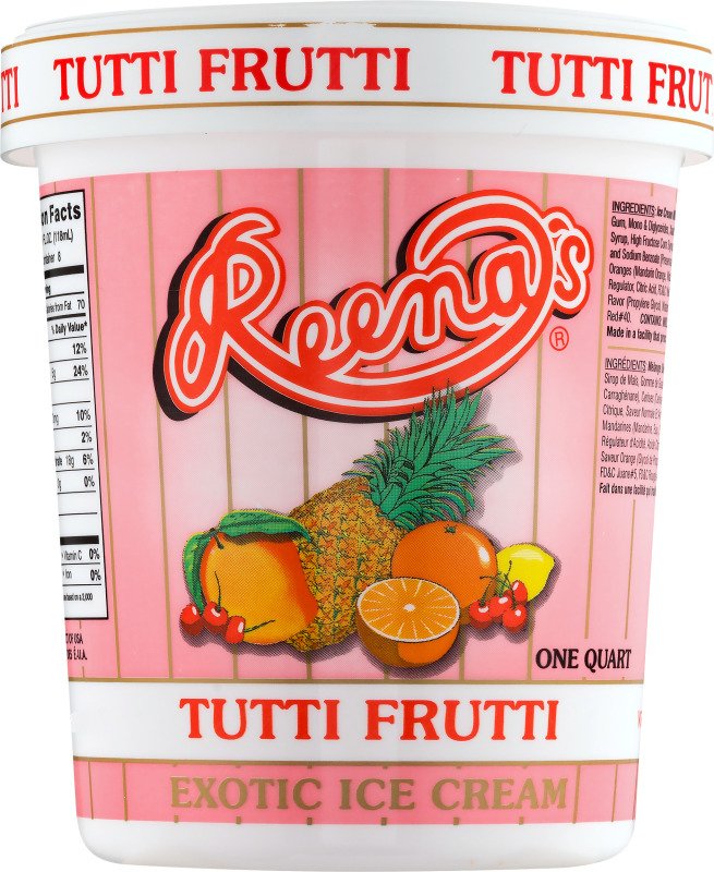 Reena's TUTTI FRUTI 1/2 GALON