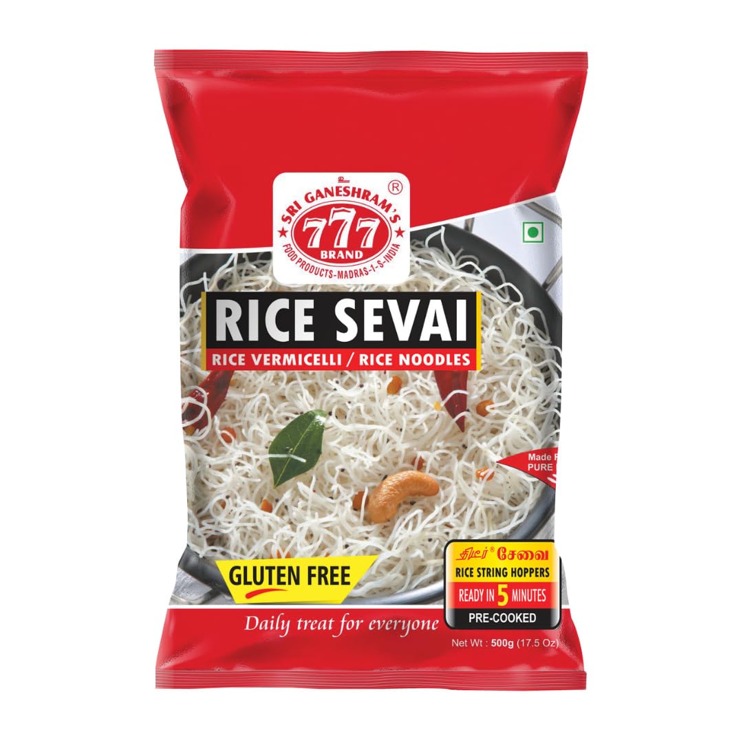 777 BRAND Rice Sevai Ready-to-Cook Instant Rice Noodles 500G