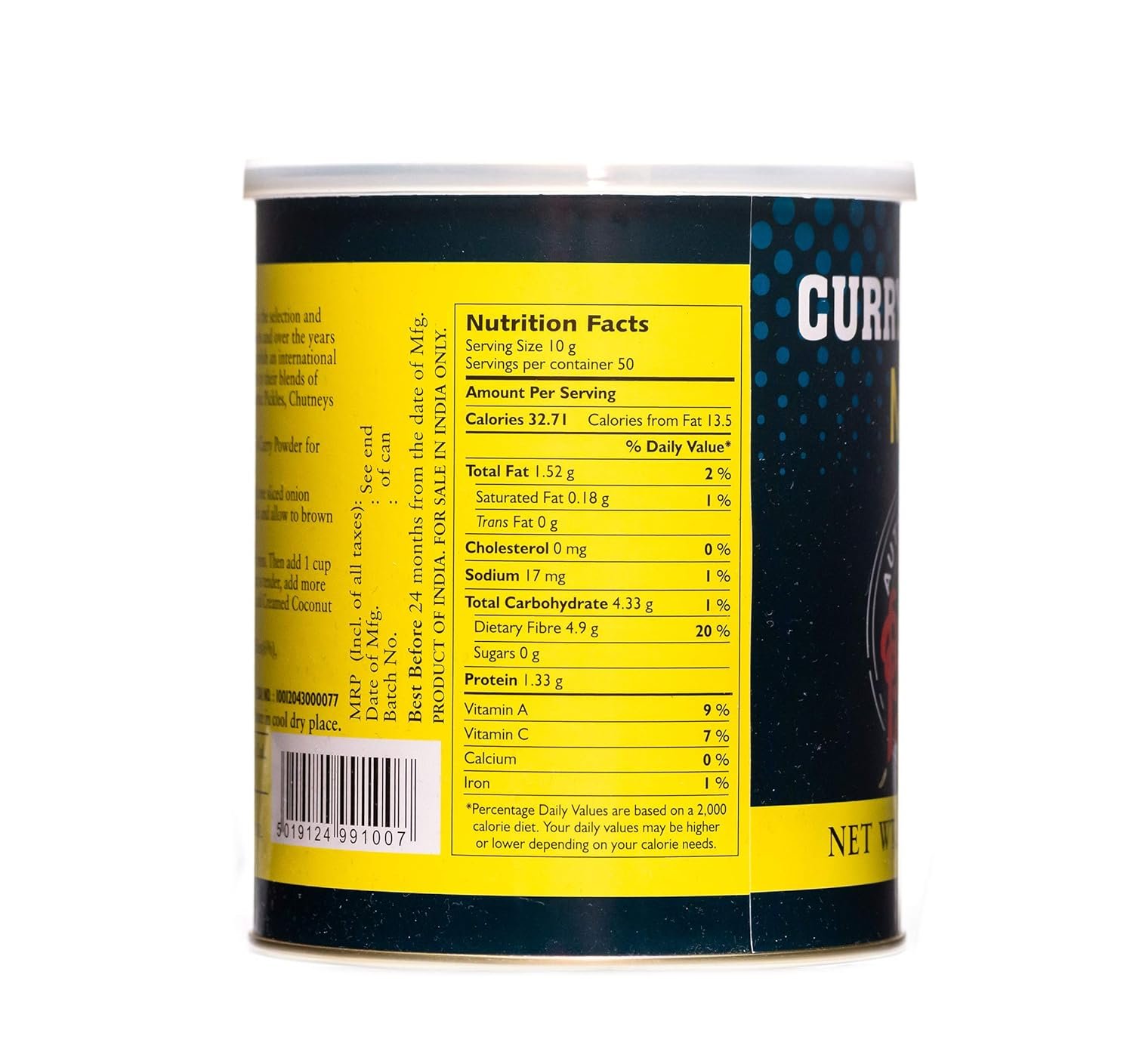 Bolsts Curry Powder Mild 425G - Image 2