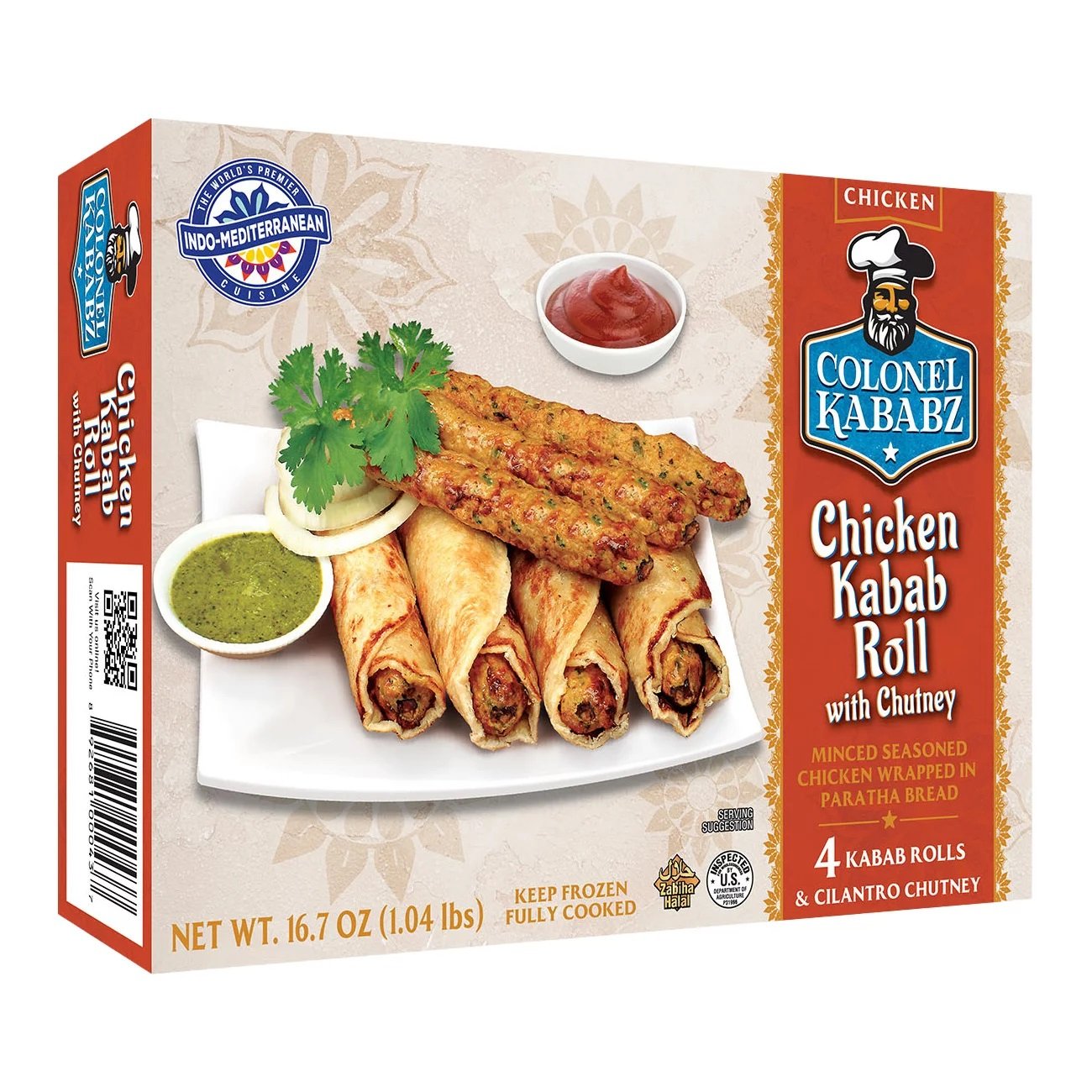Colonel Kababz Chicken Kabab Roll 4PCK