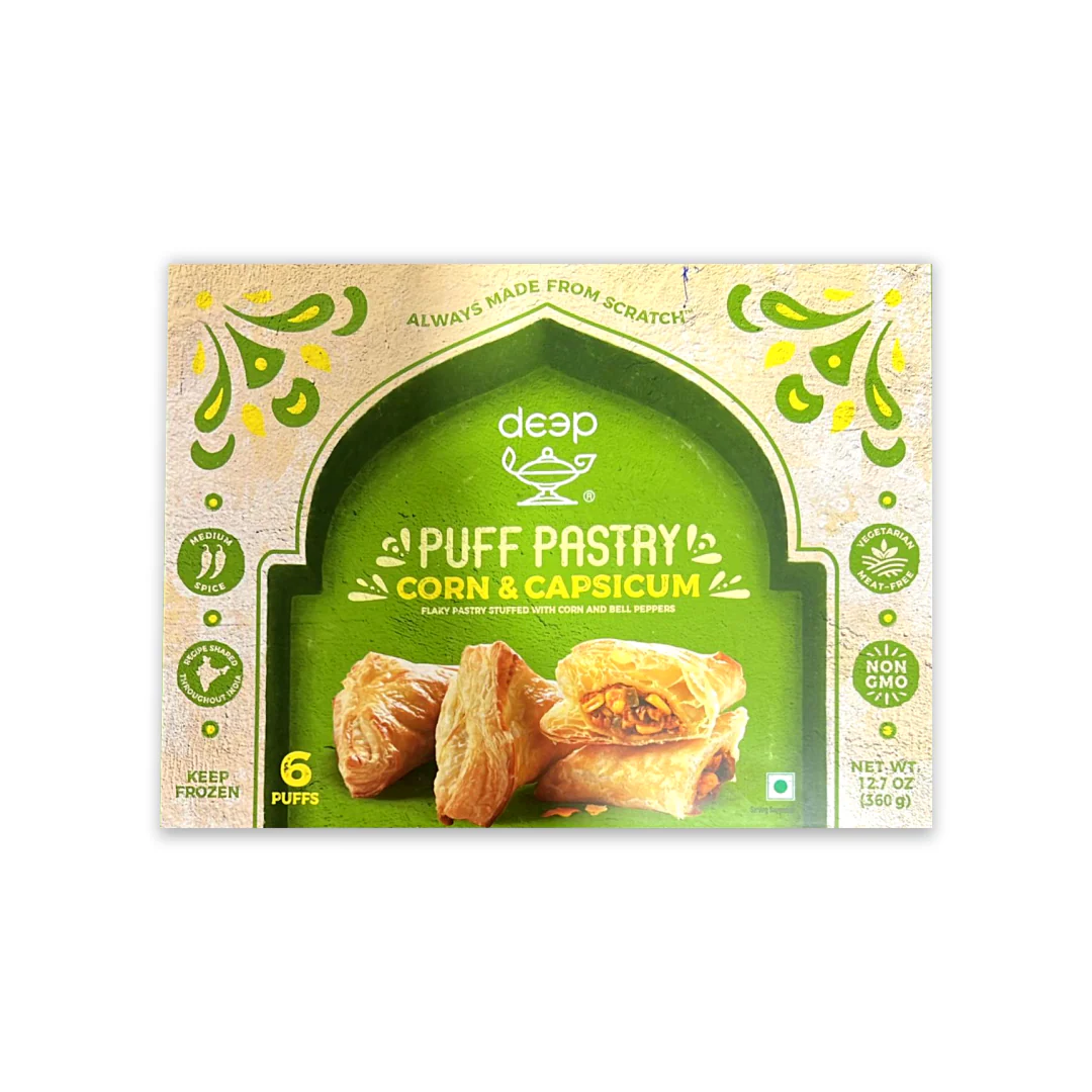 Deep PUFF PASTRY CORN &CAP 6PUFF