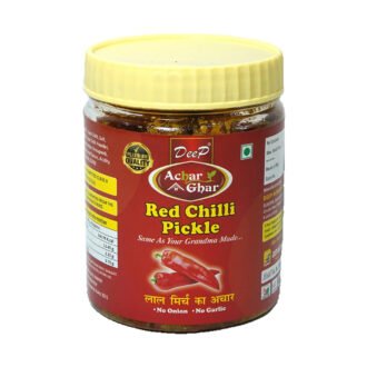 Deep Achar Ghar No Onion No Garlic Red Chilli Pickle 850G