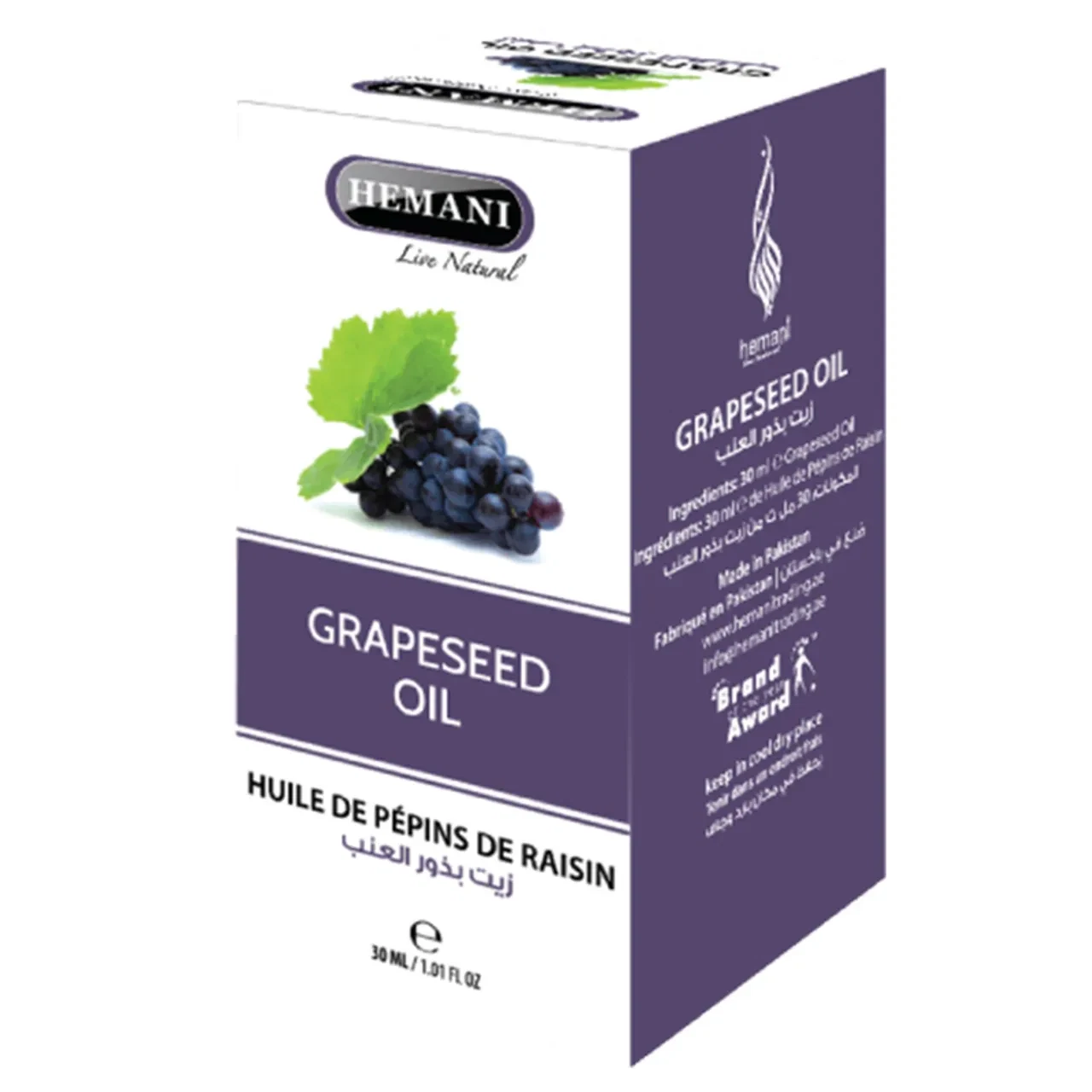 HEMANI GRAPESEED OIL 30ML