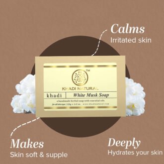 Khadi Natural Herbal White Musk Soap 125G