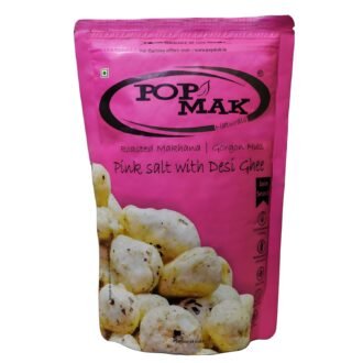 Popmak Makhana (Pink Salt with Desi Ghee, 55g) | Roasted Makhana 80G