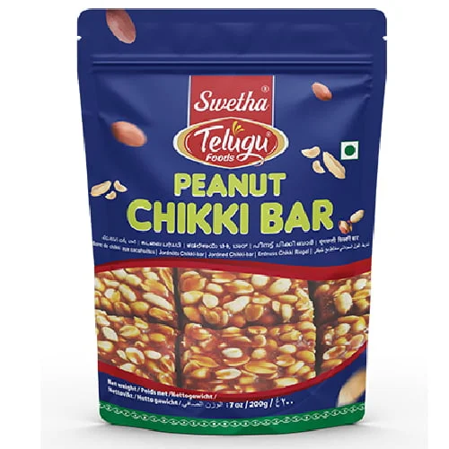 Telugu Foods Peanut Chikki Bar 200G