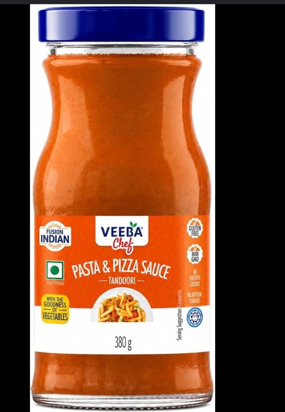Veeba Pasta & Pizza Sauce Tandoori No Garlic 380G