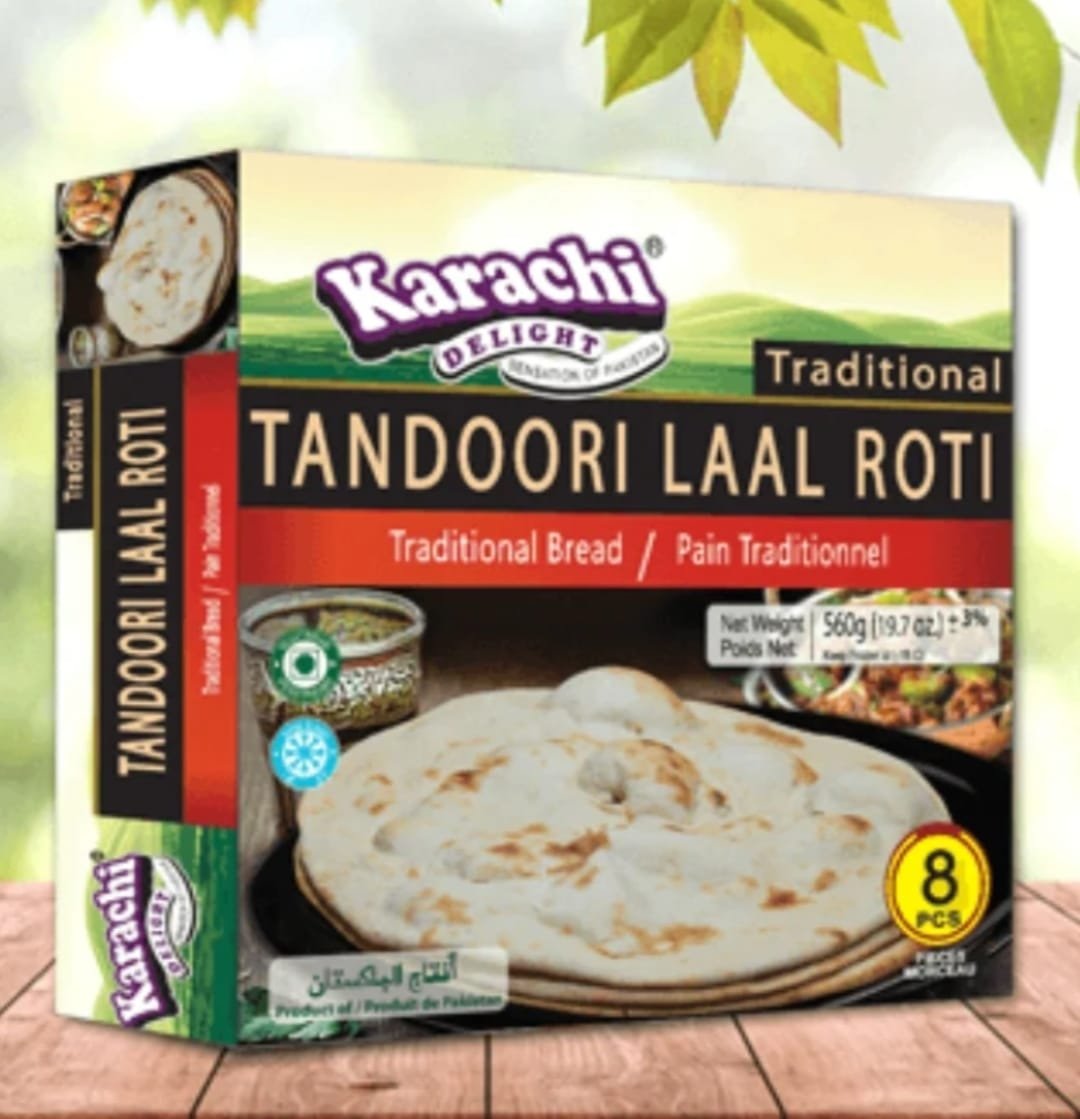 KARACHI DELIGHTS TANDOORI LAAL PARATA 8PCK