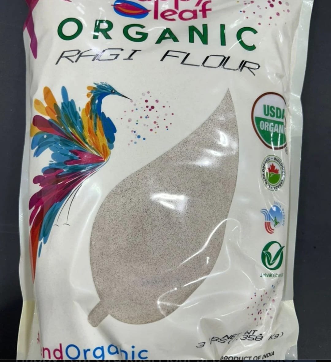 HAPPY LEAF ORGANIC RAGI FLOUR 3LB