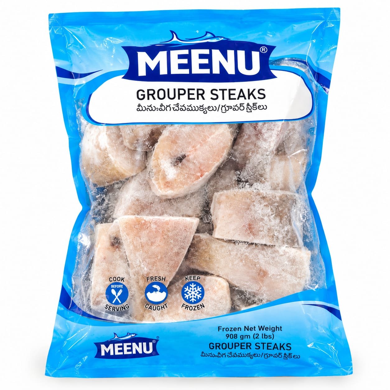 MEENU GROUPER STEAKS 2LB