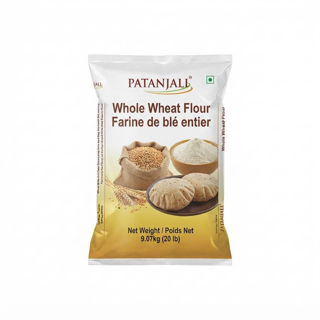 Patanjali Whole Wheat Flour 20 lb bag