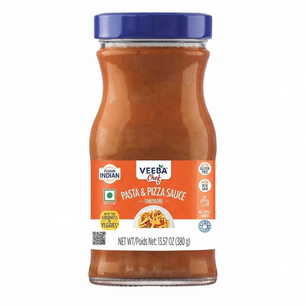 Veeba Chef Tandoori Pasta & Pizza Sauce jar, 380 g