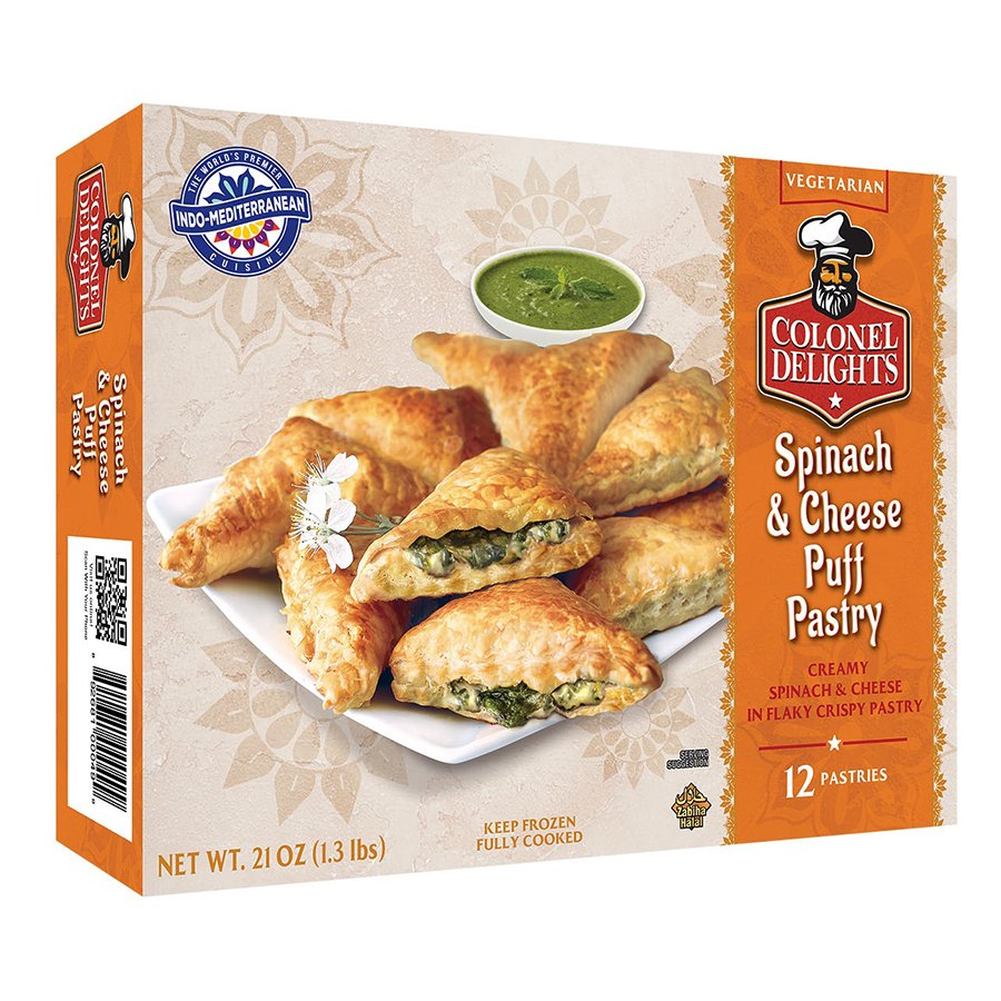 Colonel Kababz Spinach & Cheese Puff Pastry - 12PC