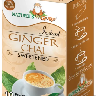 NATURES GURU INSTANT GINGER CHAI 10PCK