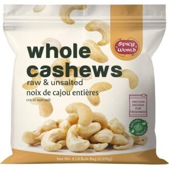 SPICY WORLD WHOLE CASHEW 5LB, topdesimart, top desi mart