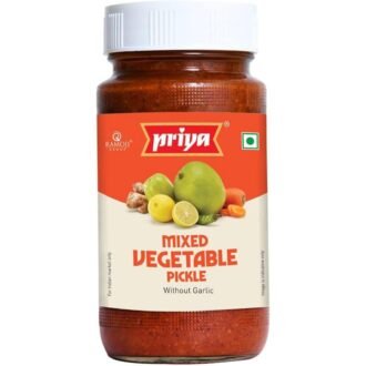 PRIYA MXD VEG NO GARLIC PICKLE 300G, topdesimart, top desi mart
