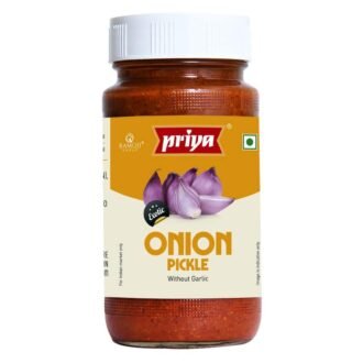 PRIYA ONION CHILLI NO GARLIC PICKLE 300G, topdesimart, top desi mart