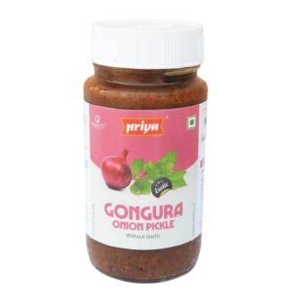 PRIYA GONGURA NO GARLIC PICKLE 300G, topdesimart, top desi mart