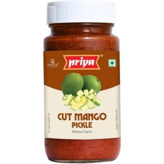 PRIYA CUT MANGO NO GARLIC PICKLE 300G, topdesimart, top desi mart