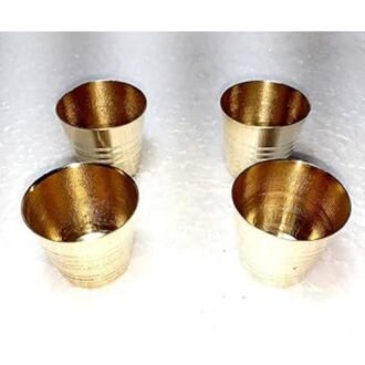 NANKI BRASS DESGN GLASS 1PC, topdesimart, top desi mart