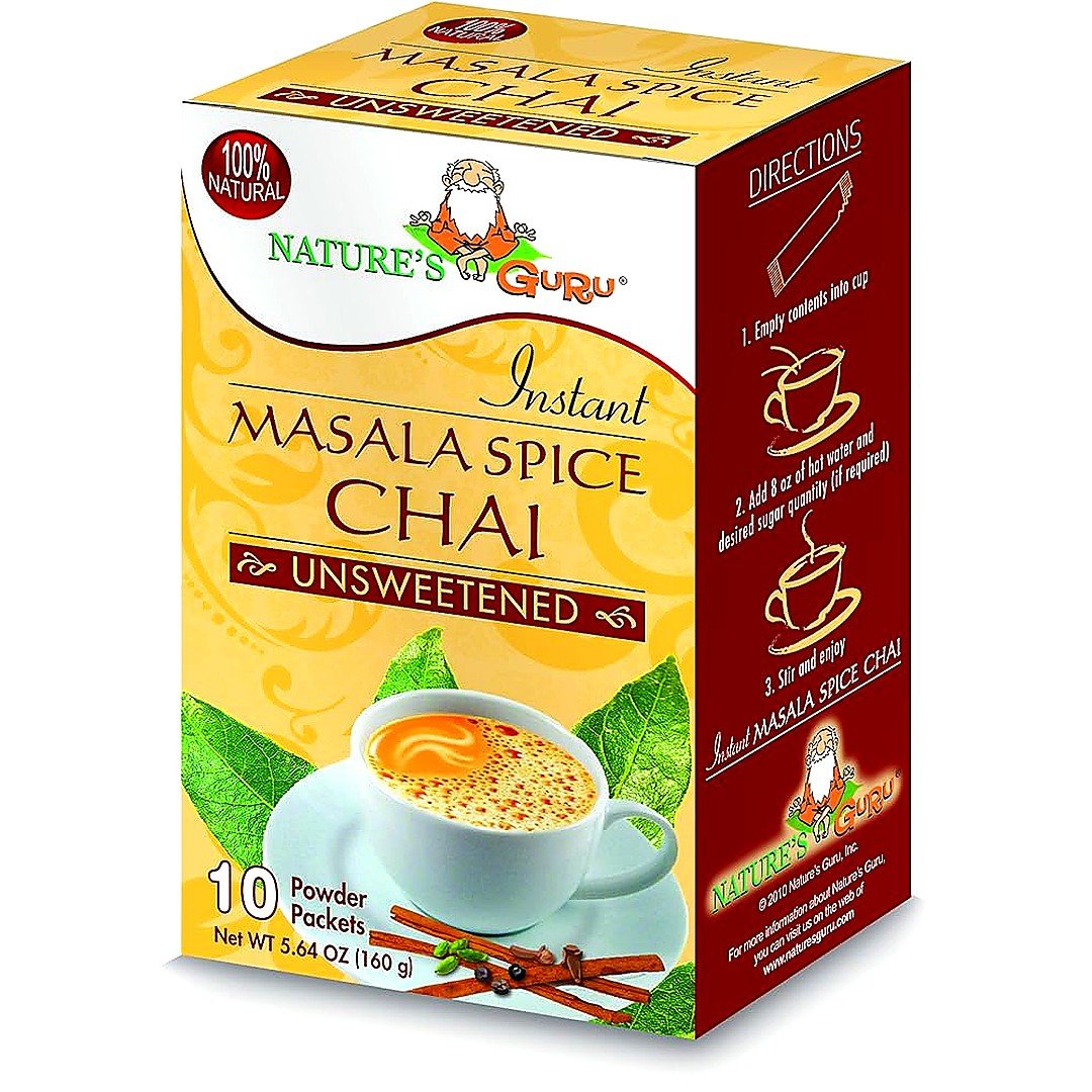 NATURES GURU INSTANT UNST LMNGRS CHAI 10PCK, topdesimart, top desi mart