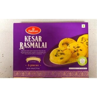 HALDIRAMS KESAR RASMALAI 500G, topdesimart, top desi mart