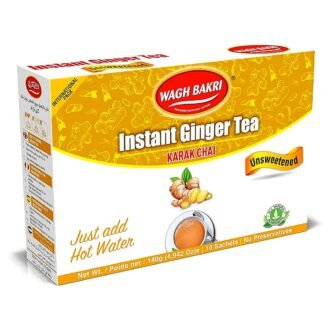 WAGH BAKRI INSTANT GINGER TEA UNSWT 140G, topdesimart, top desi mart