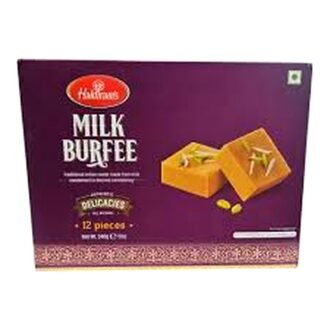 HALDIRAMS MILK BURFEE 340G, topdesimart, top desi mart