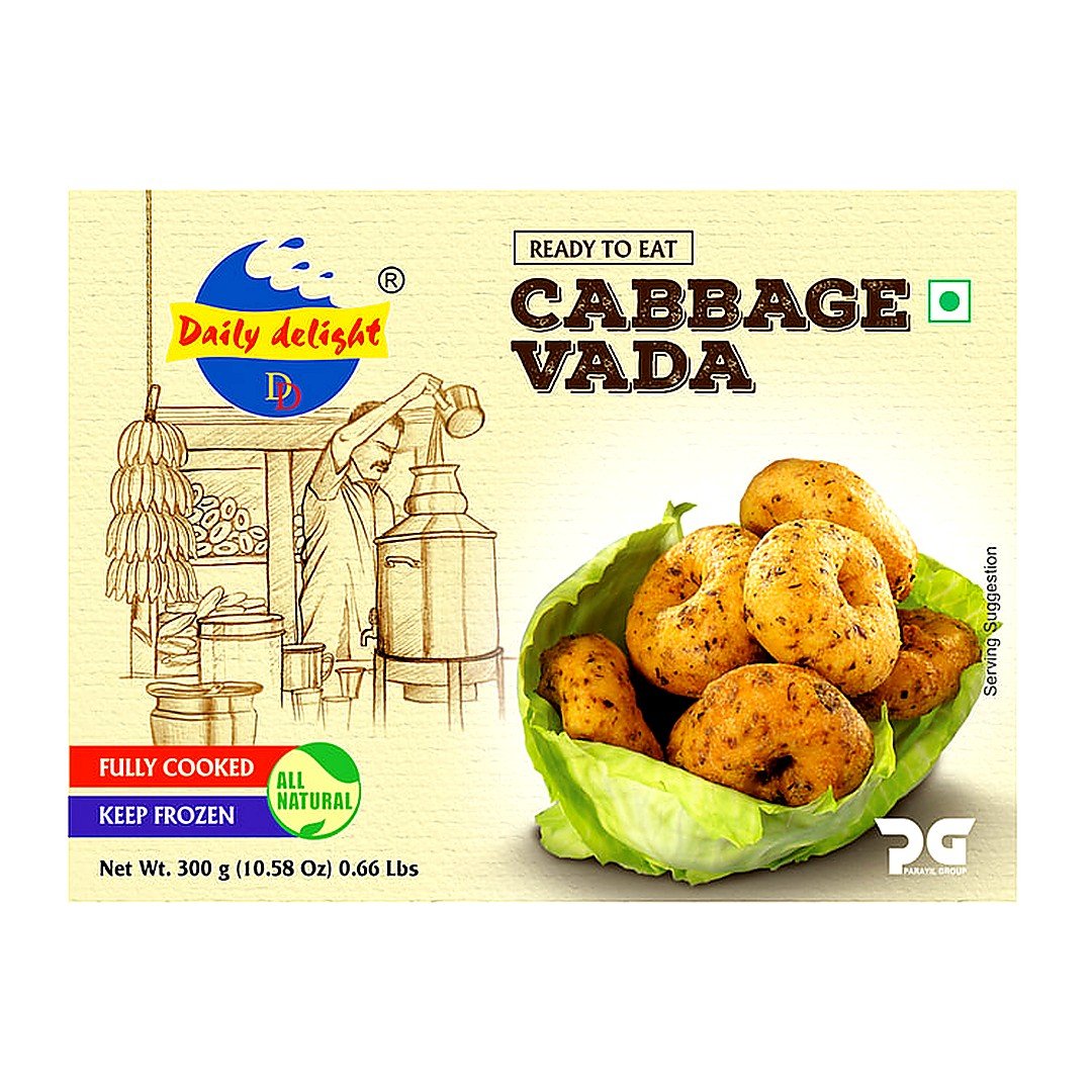 DAILY DELIGHT CABBAGE VADA 300G, topdesimart, top desi mart