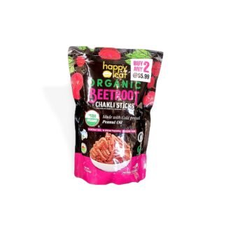 HAPPY LEAF ORGANIC BEETROOT CHAKLI STICKS 150g, topdesimart, top desi mart