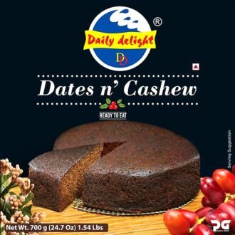 DAILY DELIGHT DATES N CASHEW CAKE 700G, topdesimart, top desi mart