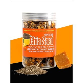 CRUNCHY DELIGHT CHIA SEED PEANUT CHIKKI275G, topdesimart, top desi mart