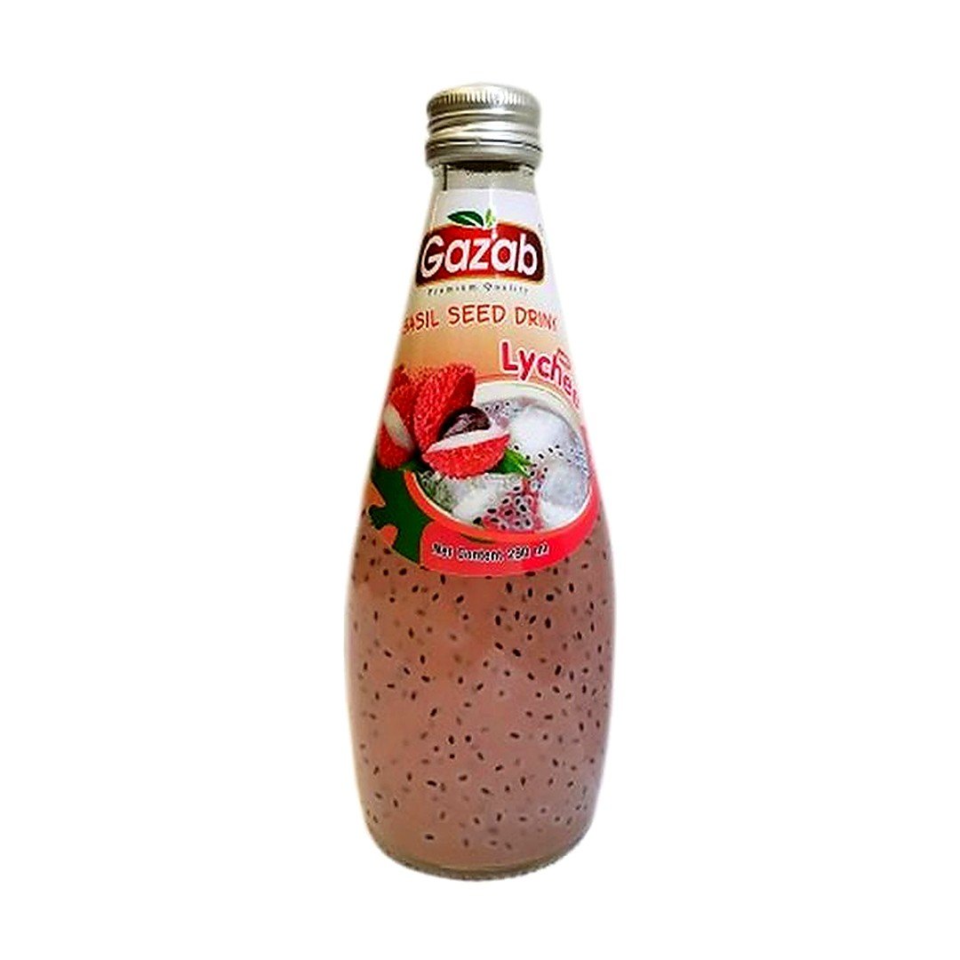 GAZAB BASIL SEED STRWBRY DRINK 290ML, topdesimart, top desi mart