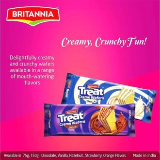 BRITNIA TRT VANILA WAFERS 150G, topdesimart, top desi mart