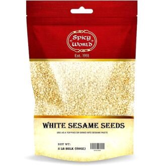 SPICY WORLD SESAME SEEDS WHITE 5LB, topdesimart, top desi mart