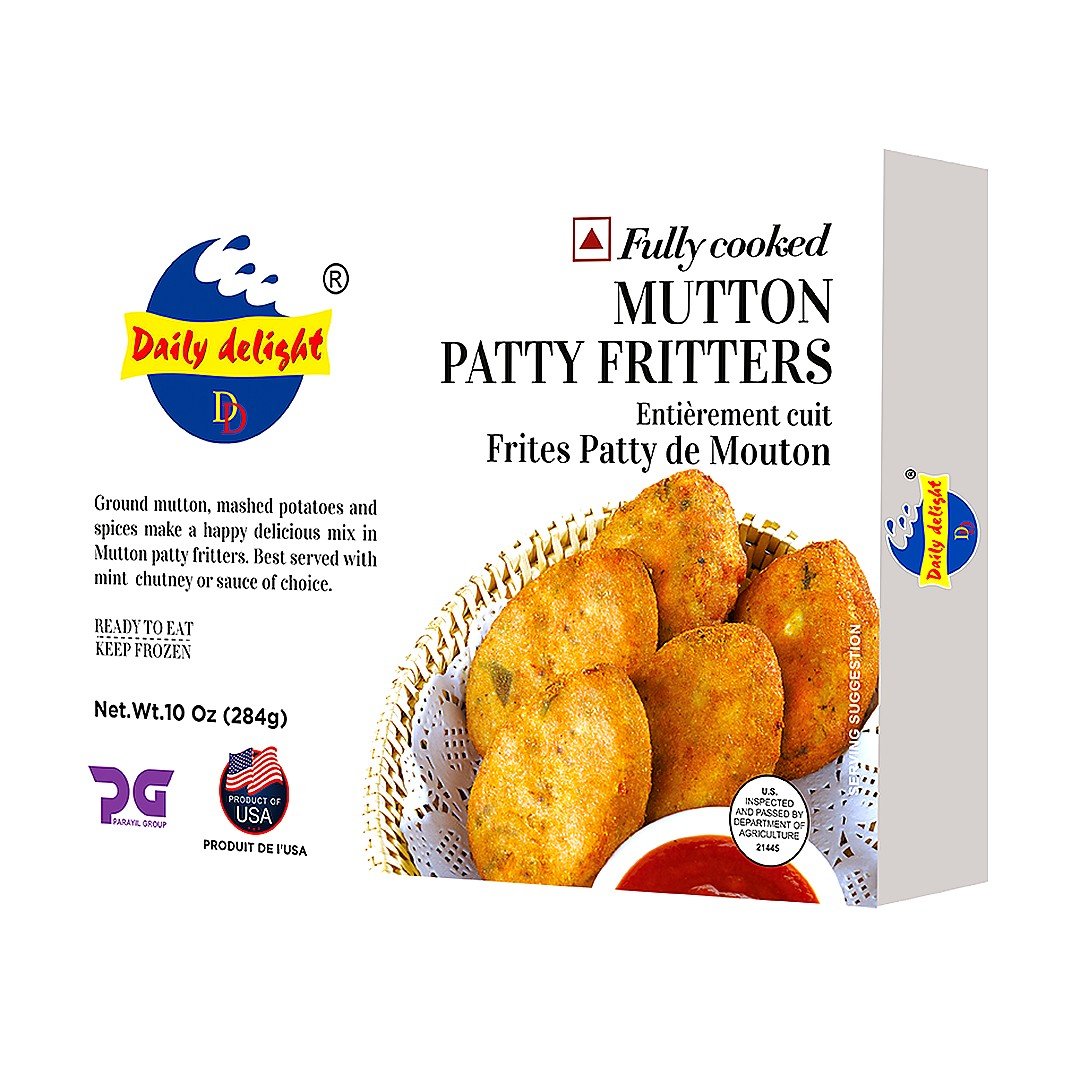 DAILY DELIGHT MUTTON PATTY FRITTERS 283G, topdesimart, top desi mart