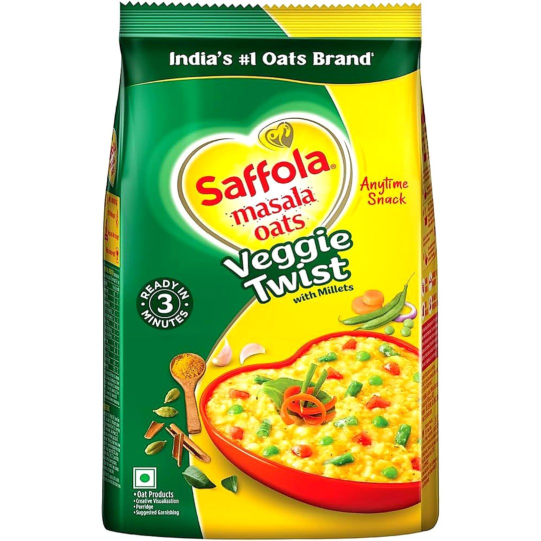 SAFFOLA OATS VEG TWIST 500G, topdesimart, top desi mart