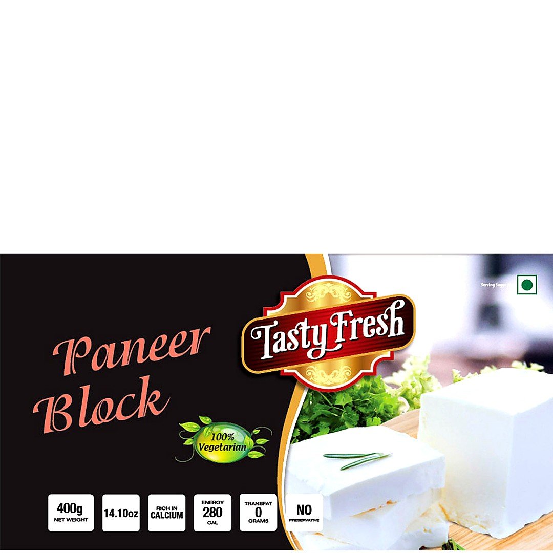 TASTY FRESH PANEER BLOCK 400G, topdesimart, top desi mart