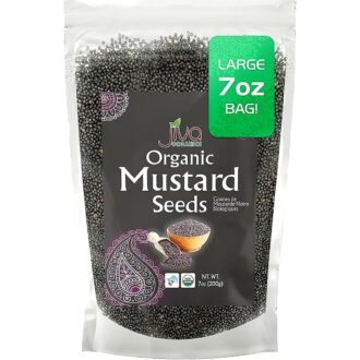 JIVA ORGANIC MUSTARD SEEDS BLACK 7OZ, topdesimart, top desi mart
