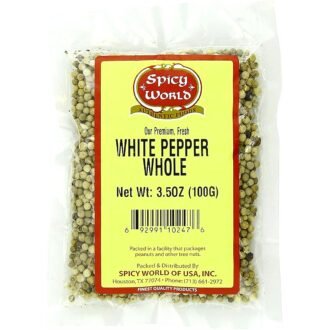 SPICY WORLD WHITE PEPPER WHOLE 2LB, topdesimart, top desi mart