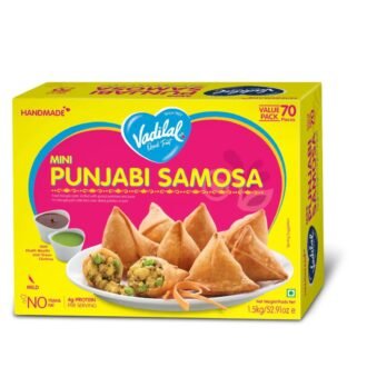 VADILAL MINI PUJ SAMOSA 70PC, topdesimart, top desi mart