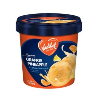 VADILAL ORNG PINEAPPLE ICECREAM 1L, topdesimart, top desi mart