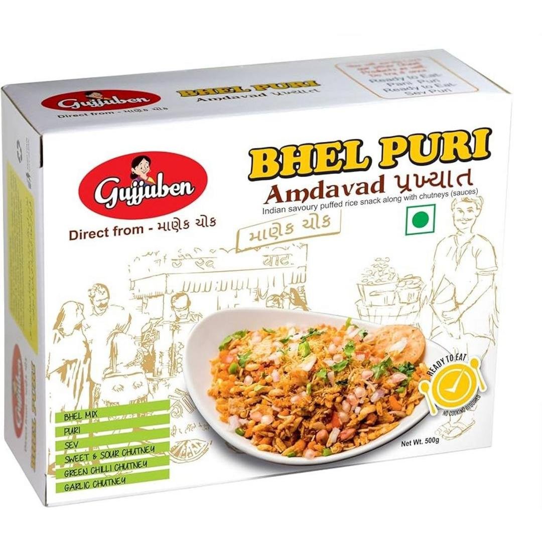 GUJJUBEN BHEL PURI KIT 320G, topdesimart, top desi mart