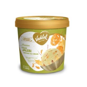 VADILAL KESAR JALEBI ICECREAM 1L, topdesimart, top desi mart