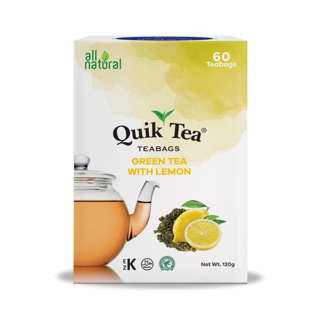 QUICKTEA GREEENTEAWLEMON 60PCK, topdesimart, top desi mart