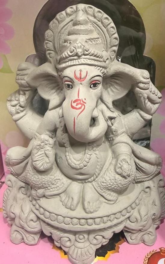 GANESH IDOL (NO COLOUR) 6 INCH
