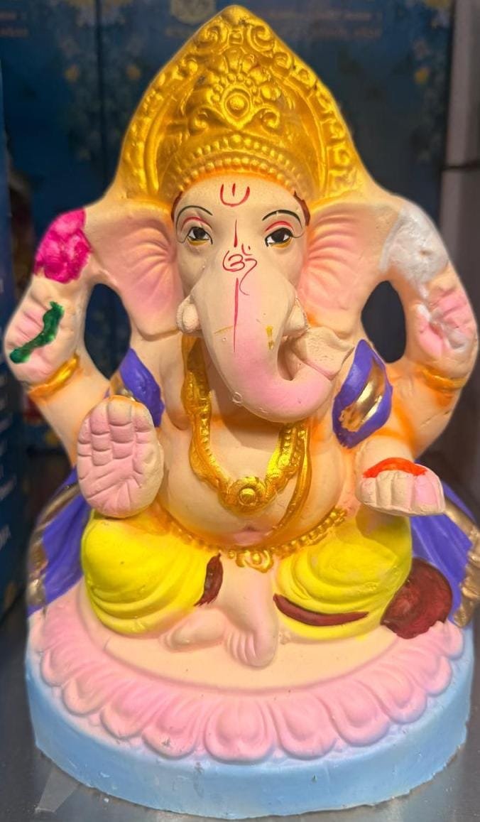 GANESH IDOL (MULTI COLOUR) 10 INCH