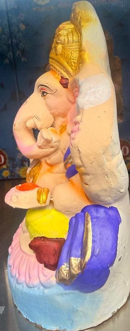 GANESH IDOL (MULTI COLOUR) 10 INCH - Image 4